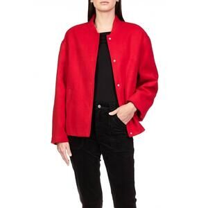 NEW SANCTUARY modern bomber jacket in mars red